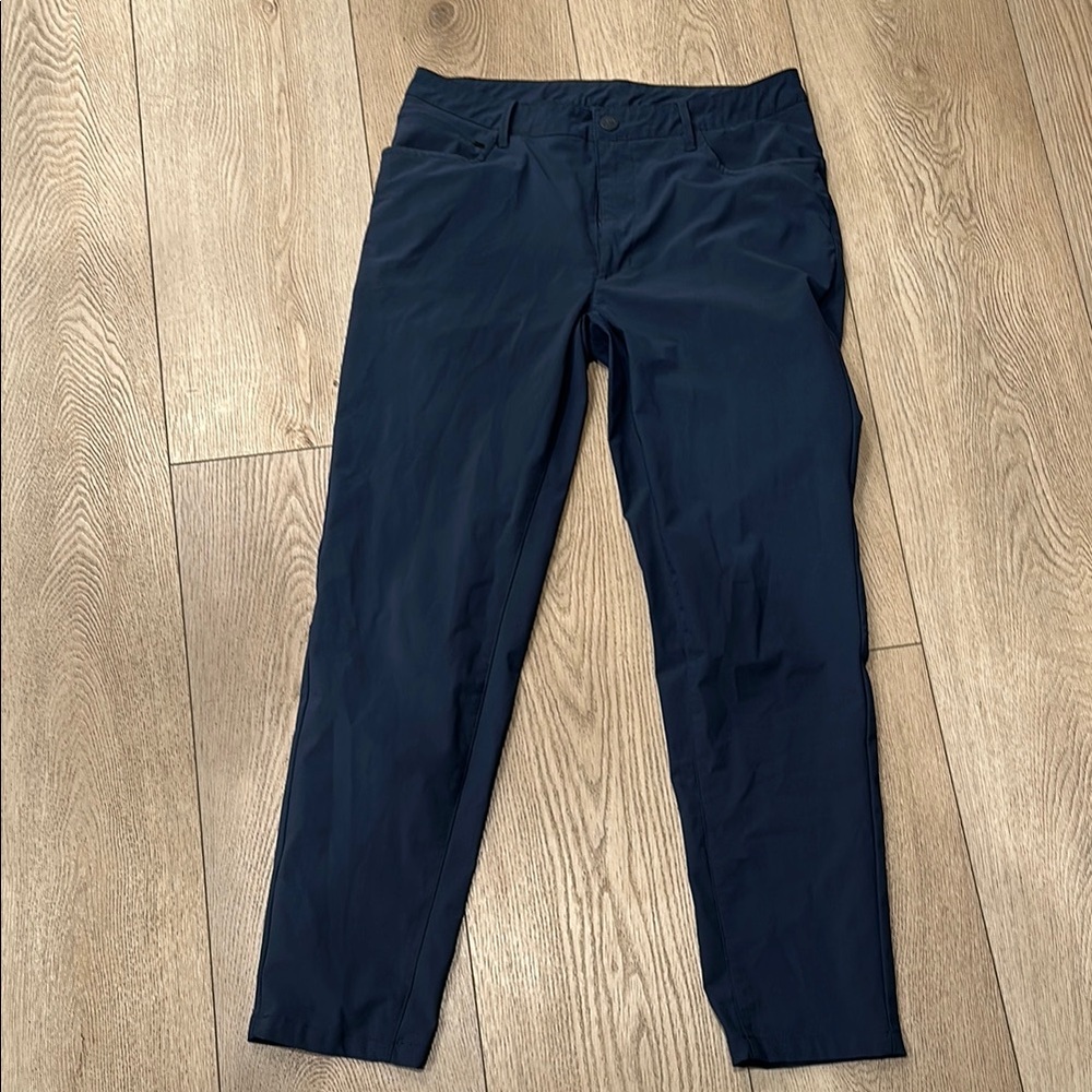 Navy Blue Slim Fit Pants